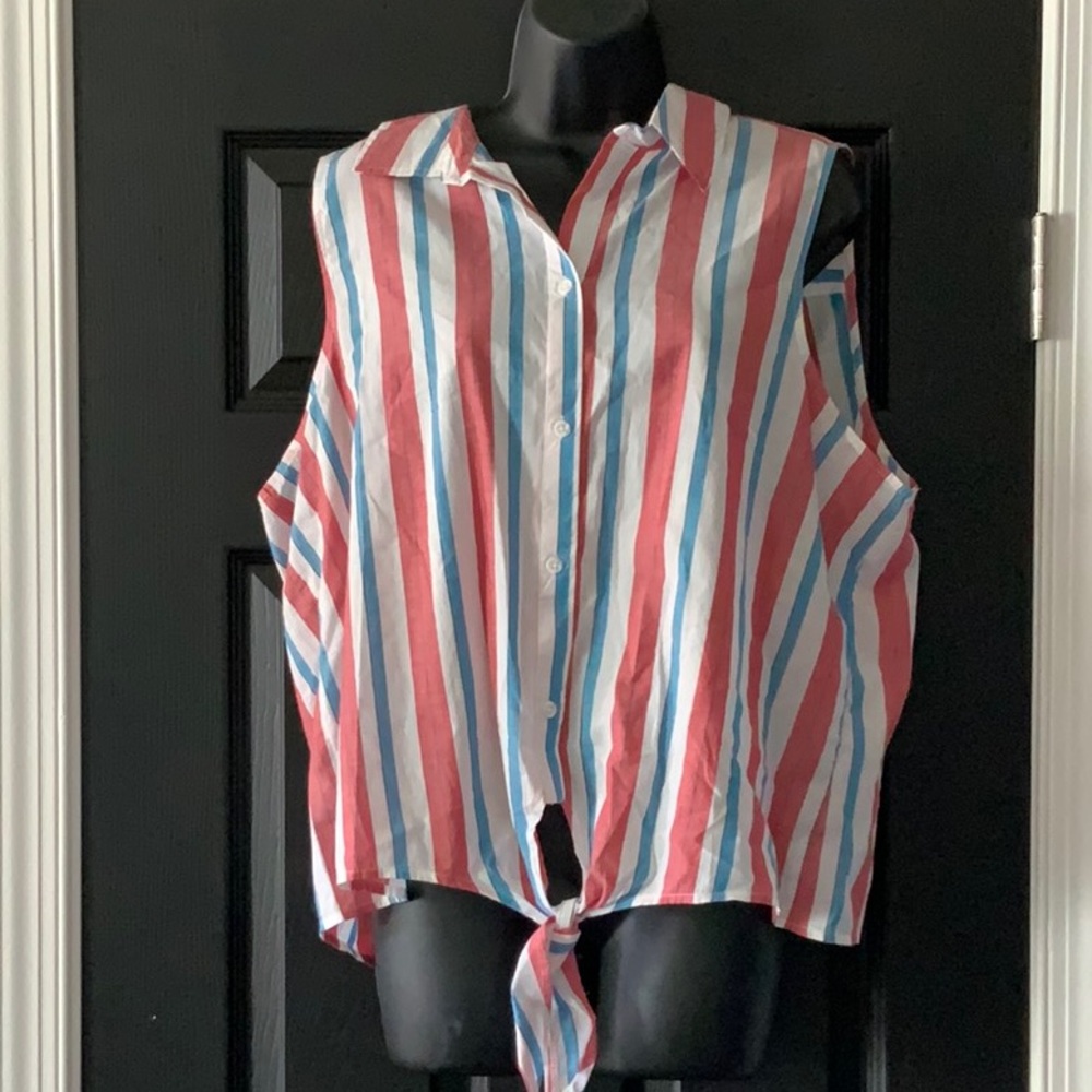 NWT Casacabana Sleeveless Button Down Top/Shirt XXL 💎